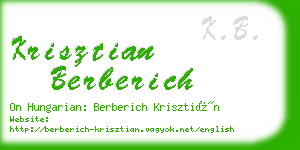 krisztian berberich business card